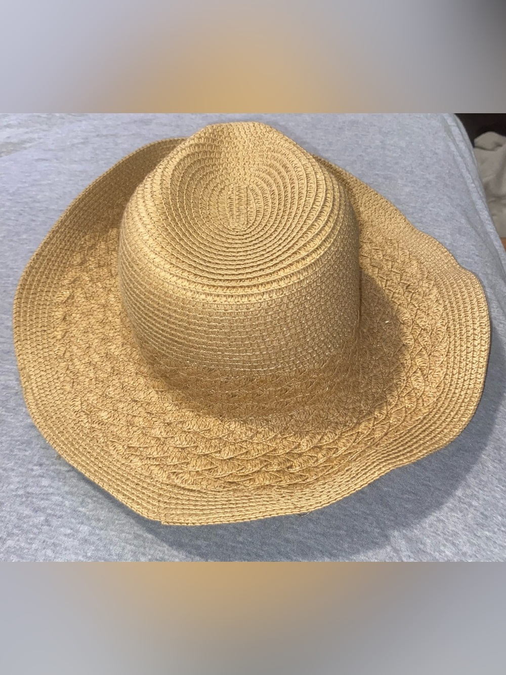David and Young Wide Brim Straw Sun Hat - Tan